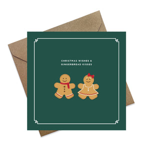 Christmas wishes and gingerbread kisses - gingerbread man & woman